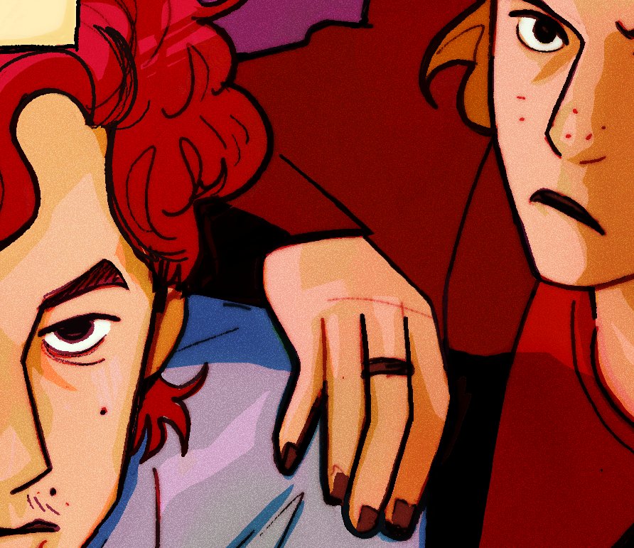 lil' sneakaroo of my stobin piece for the <a href="/StobinFanZine/">Twin Stars⭐️ A Platonic Stobin Zine- AVAILABLE NOW</a> ⭐🤔