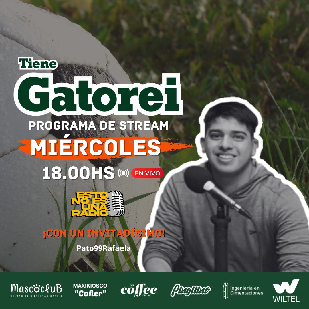 Miércoles con visitaaaaaaas ⚽🫂🩵

Mañana tendremos el honorrrr de compartir cámara con el cremoso rey de twitch🤩🙌🏽 el mismísimo <a href="/Pato99R/">Pato99 Rafaela</a> . 

¿Se atreverá al ping pong de la casa? 

✍🏽Podemos firmar que va a ser un PROGRAMON🥂🍾

📺 Por el mejor canal <a href="/noes_unaradio/">esto no es una radio</a>