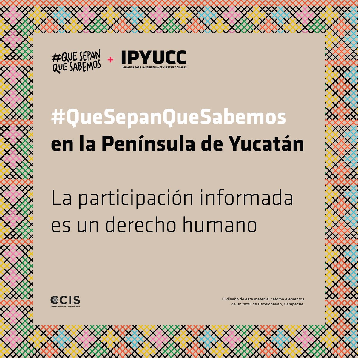 #QueSepanQueSabemos en la Península de Yucatán (QSQS+IPYUCC) es una iniciativa de <a href="/CCISmx/">CCISmx</a> que promueve los derechos humanos frente a los megaproyectos.

Te contamos más sobre ella en este 🧵