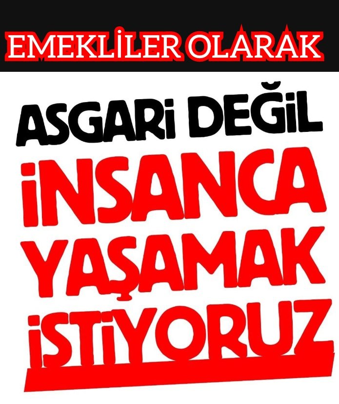 ABO yükseltilmeli.
İNTİBAK YASASI çıkarılmalıdır.

#EmekliyeÇözümAboİntibak

<a href="/RTErdogan/">Recep Tayyip Erdoğan</a> <a href="/Akparti/">AK Parti</a> <a href="/MHP_Bilgi/">MHP</a> <a href="/dbdevletbahceli/">Devlet Bahçeli</a> @ emekli kan ağlıyor meclis tatilde. %25 için çok çalıştılar Aylarca tatil yapsınlar maaşlarını alıyorlar umurlarındamı