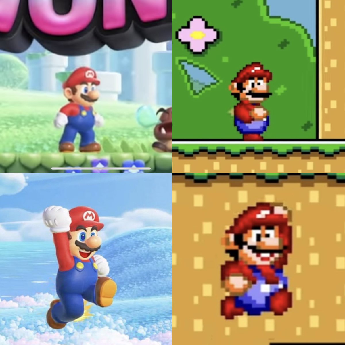EPICtheBUTCHER's tweet photo. Am i the only one that immediately thought of the early pre-release version of Super Mario World when i saw the art style in #SuperMarioBrosWonder? 🤔🤷‍♂️ https://t.co/OLlqkDs6mH