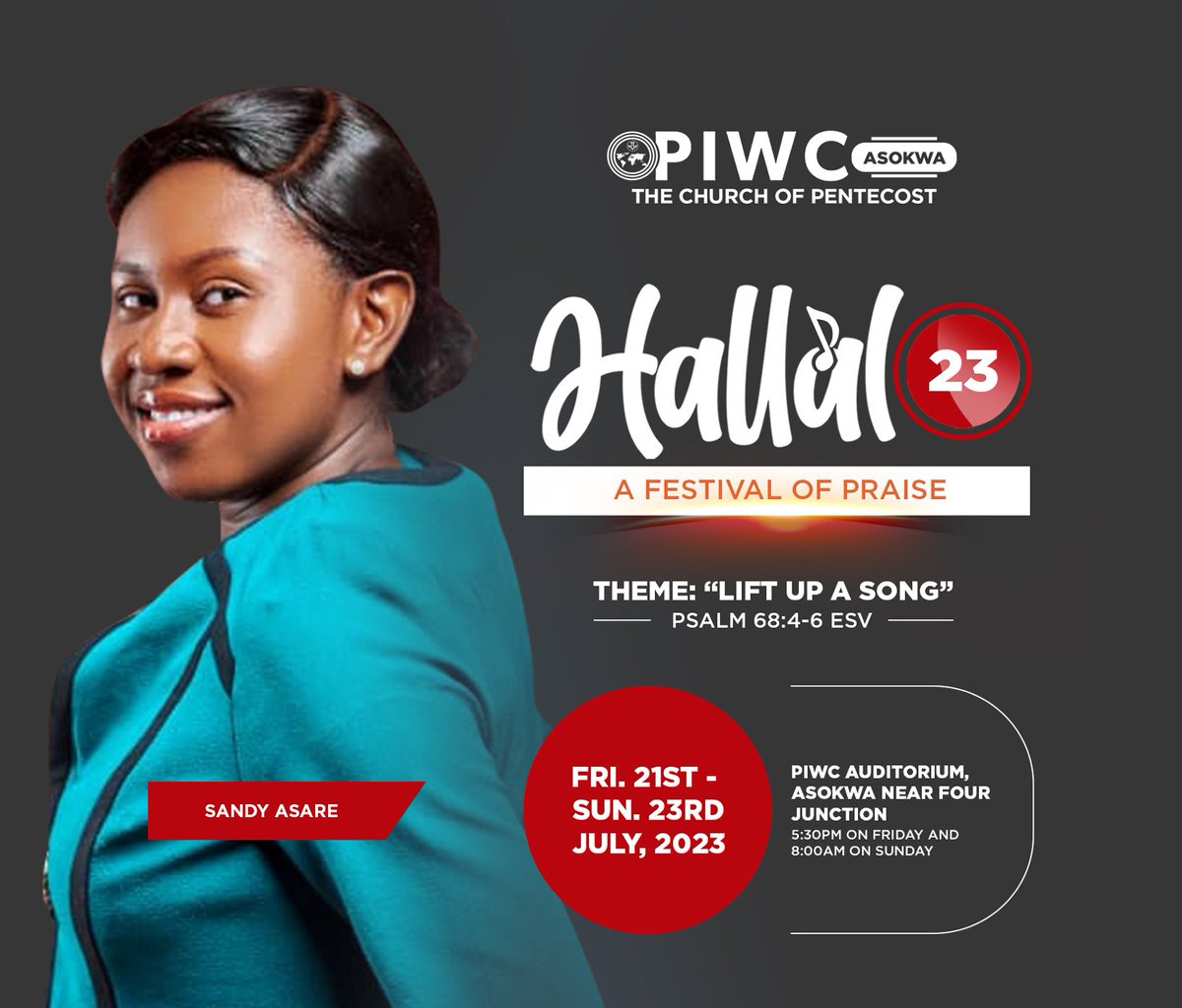 piwcasokwaksi's tweet photo. Praise the Lord , all you servants of the Lord who minister by night in the house of the Lord.Lift up your hands in the sanctuary and praise the Lord.
#Hallal23πΊ
#FestivalOfPraise
#LiftUpASong
#21n23July2023
#FridayAndSunday
#piwcasokwa
#whereJesuslives
#WeHaveComeToSayThankYou https://t.co/avbVeogrj7