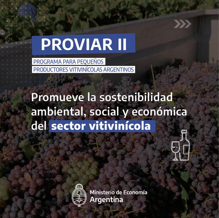 jmfernandeza's tweet photo. Se lanzó una convocatoria del Programa para Pequeños Productores Vitivinícolas Argentinos - #PROVIARII.
Esta iniciativa brinda financiamiento para inversiones que fortalezcan la actividad productiva del sector, y la conformación de grupos asociativos en todo el país. https://t.co/SDAEZE6x7N