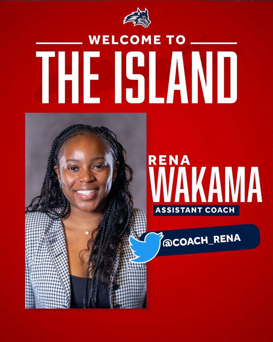 Stony Brook Womenโs Basketball (@stonybrookwbb) on Twitter photo ๐ช๐๐๐๐ข๐ ๐ ๐ง๐ข ๐ง๐๐ ๐๐ฆ๐๐๐ก๐ ๐๏ธ
Join us in welcoming our new assistant coach <a href="/Coach_Rena/">Rena Wakama</a> to the Stony Brook family!
๐ฐ: bit.ly/3NPPvNy
๐๐บ x #CAAHoops ๐ช๐๐๐๐ข๐ ๐ ๐ง๐ข ๐ง๐๐ ๐๐ฆ๐๐๐ก๐ ๐๏ธ
Join us in welcoming our new assistant coach <a href="/Coach_Rena/">Rena Wakama</a> to the Stony Brook family!
๐ฐ: bit.ly/3NPPvNy
๐๐บ x #CAAHoops