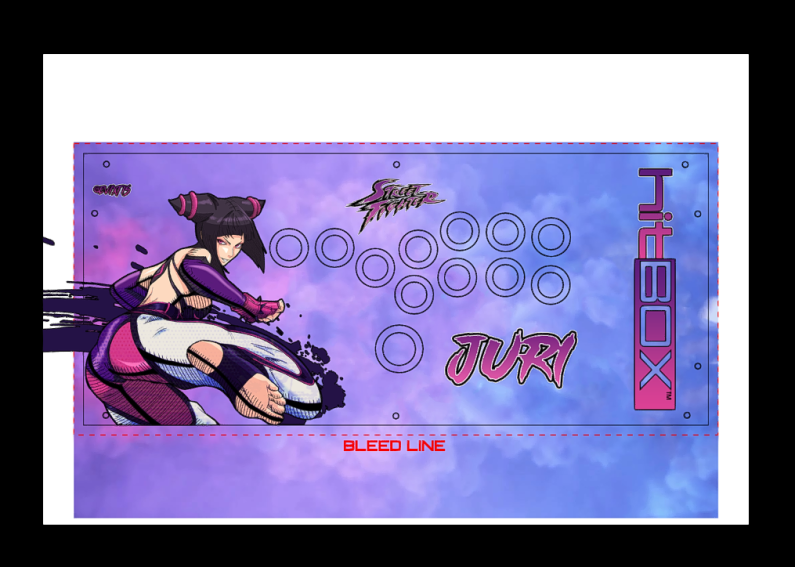 evixtis's tweet photo. What do you guys think of the designs? Been working on making custom #hitbox faceplates, Thinking about selling a small batch of these at @EVO Plan on making more if I can. May redo the kenpachi. #StreetFighter6 #hitbox #cheatbox #JuriHan #feet @Hit_Box @StreetFighter https://t.co/BFurOdlqau