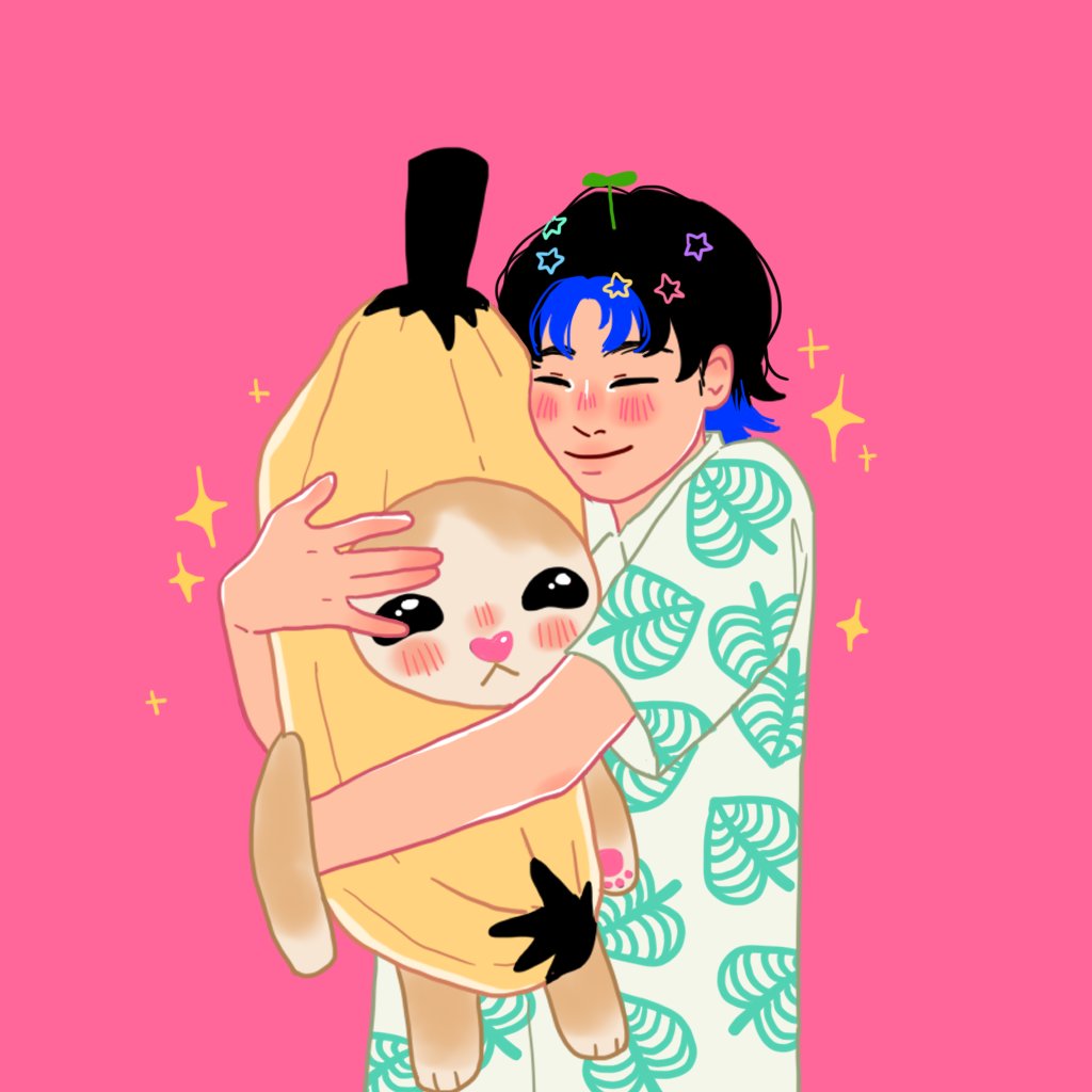 1998sashimi's tweet photo. my boyfriend and the banana cat 🍌🐱 https://t.co/vN01NKKTCc