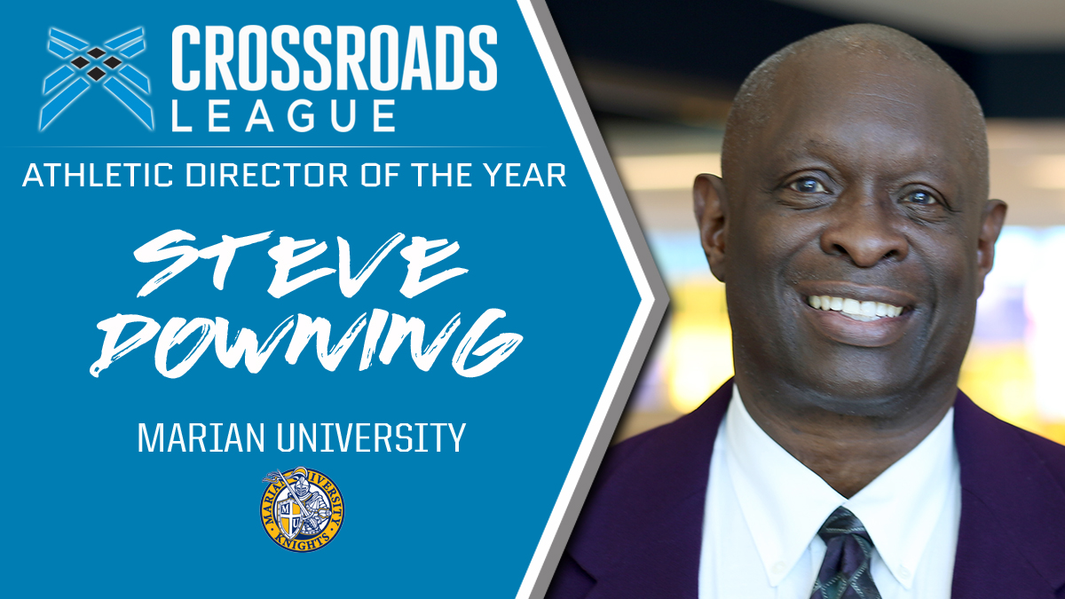 MUKnights's tweet photo. The man behind the magic receives his recognition!

Congrats to the 🐐, Director of Athletics Steve Downing, on being named the 2022-23 Crossroads League Athletic Director of the Year!!

https://t.co/5LXF1mMPFG https://t.co/MyvkTqMjSx