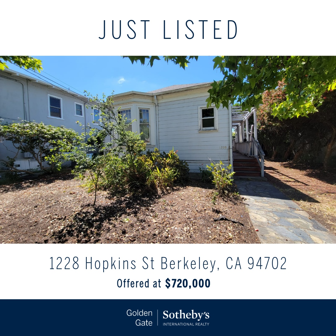 🏡 Just Listed! 📍 1228 Hopkins, Berkeley

Westbrae Fixer with duplex zoning. Potential SFH conversion. Detached garage, yard entrance on Rose St.

Contact for more info and showings. 📞🏠 #BerkeleyHomes #FixerUpper #InvestmentOpportunity