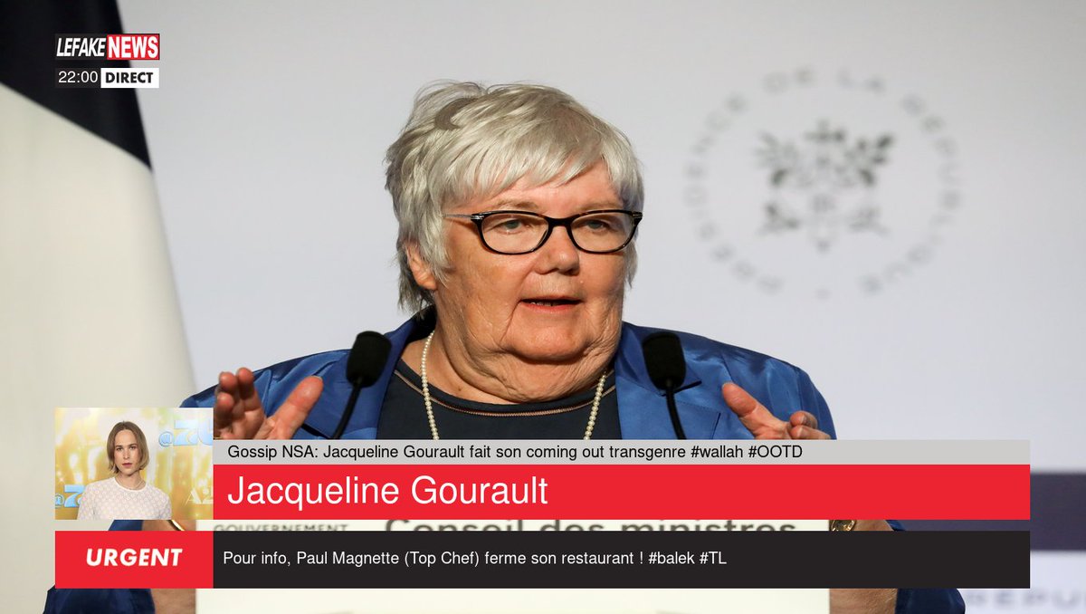 🚨 Gossip NSA: Jacqueline Gourault fait son coming out transgenre #wallah #OOTD