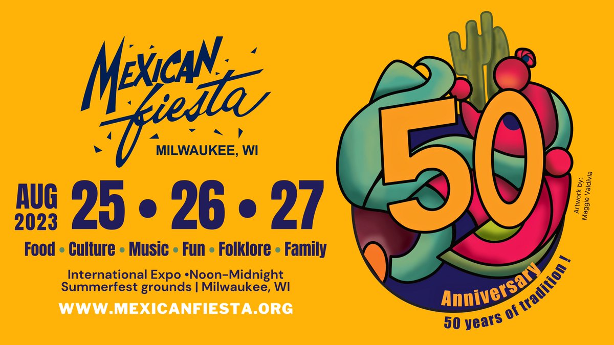 Let's celebrate together our 50th Anniversary! Get your tickets at www.mexicanfiesta.og