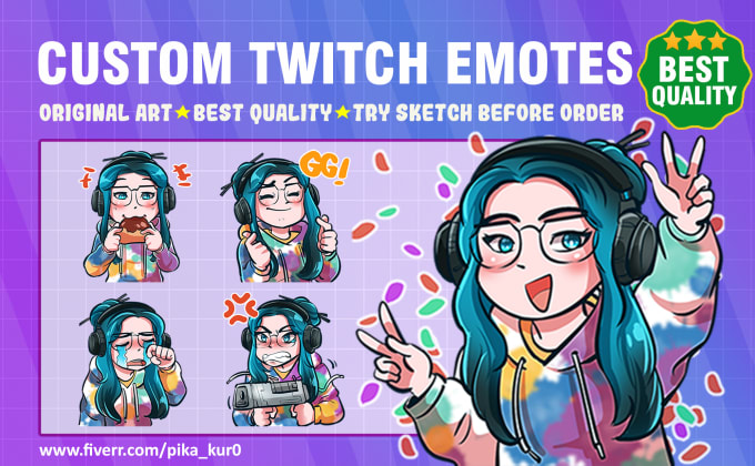 I will create express custom chibi cute twitch emotes, sub badges if anyone wants this type of work just hit me up! #twitchstreamer #twitchaffiliate #twitchemotes #gamingcommunity #smallstreamer #SmallStreamersConnect #YouTubers @BlazedRTs @sme