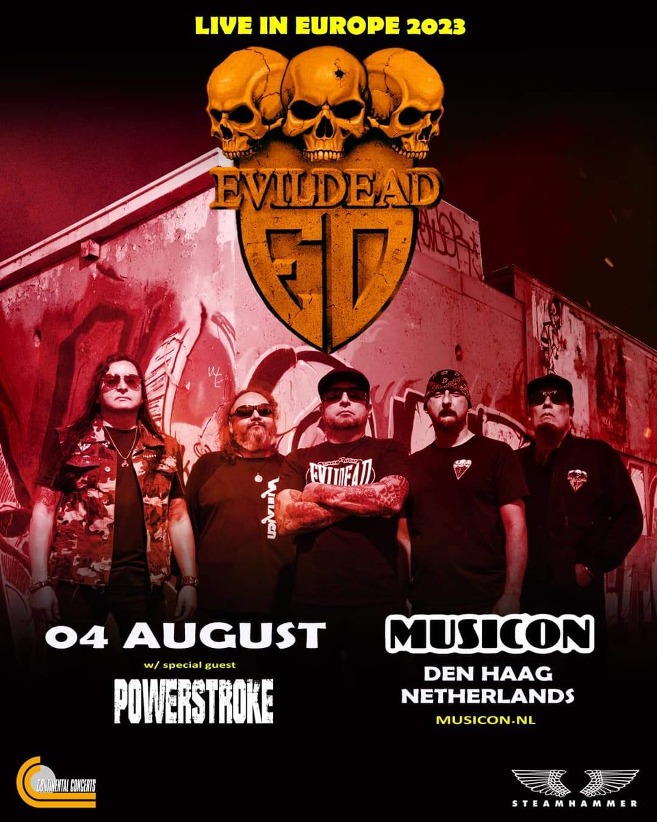 powerstrokeband's tweet photo. Show 5 of the tour for us is in Den Haag, Netherlands!

• 4-August-2023 •

=> Musicon Den Haag

Get your tickets now!
https://t.co/TpYuTKPrML

@evildead1
@martygrasmusic
#evildead #powerstrokeband #summertour #eurotour #europeantour #evildeadband #denhaag #netherlands  #musicon https://t.co/uwrqo4ufcW
