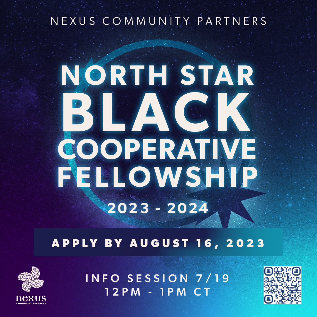 Are you passionate about Black economic justice? Are you involved in a Black-led collective, cooperative, or land trust?

To learn more about this year's North Star Black Cooperative Fellowship, attend tomorrow's info session at noon central!

RSVP now tfaforms.com/5074705