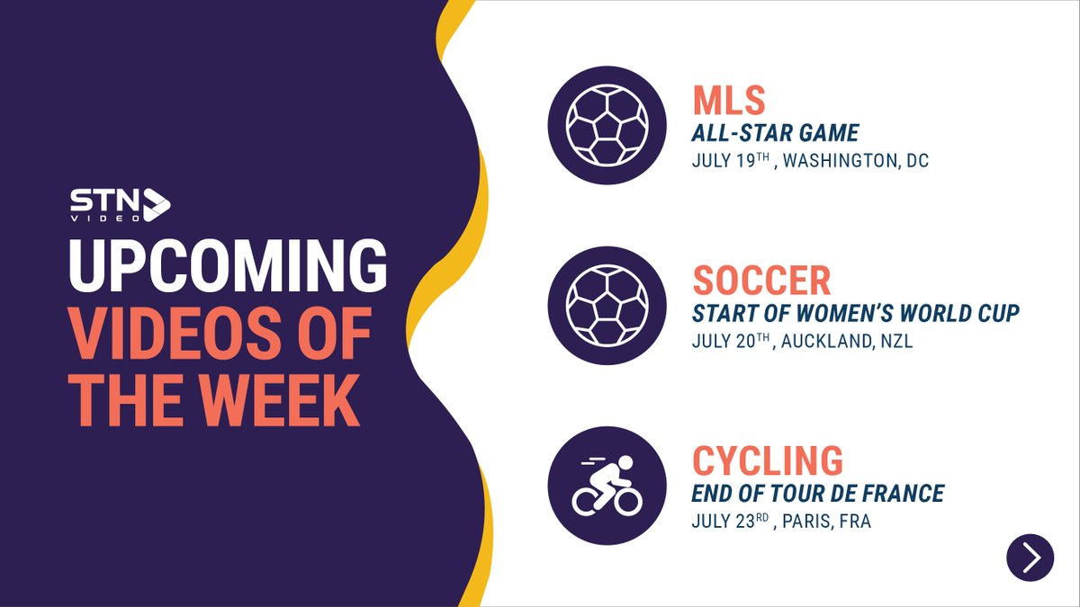 Engage your audience with “must-watch” videos this week in the STN Library including content featuring the MLS All-Star Game, Women’s World Cup and the final leg of the Tour De France! #digitalvideo #womensWorldCup2023 #TourDeFrance2023 #MLSAllStar stnvideo.com/contact/