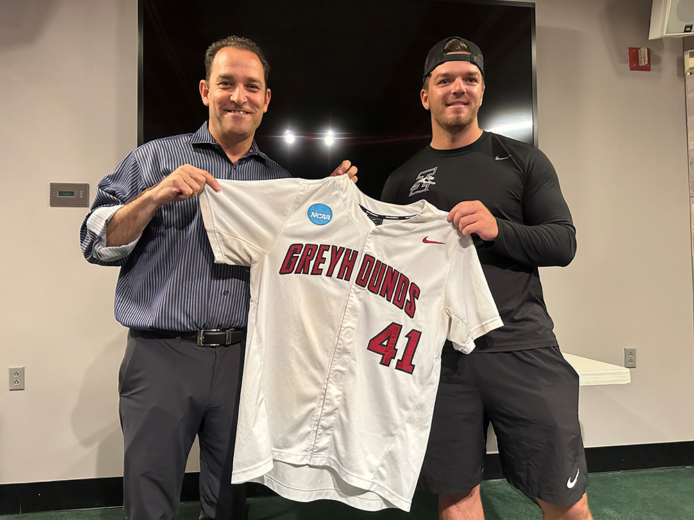 <a href="/Bradyware4444/">Brady Ware</a> of <a href="/UIndyAthletics/">UIndy Athletics</a> came to Cooperstown on Tuesday to donate the jersey he wore on April 7, when he pitched a no-hitter and hit for the cycle in the same game. Congratulations Brady!

(Milo Stewart Jr./National Baseball Hall of Fame and Museum)