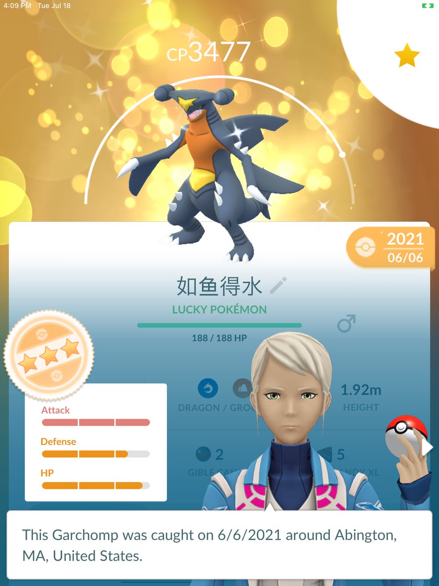BlackUniGryphon's tweet photo. ✨ 🍀 ☘️ #Shlucky #ShinyGarchomp #ShinyGigalith #LuckyFriends #LuckyTrades #LuckyPokemon #PokemonGo https://t.co/xxyfpayQEw