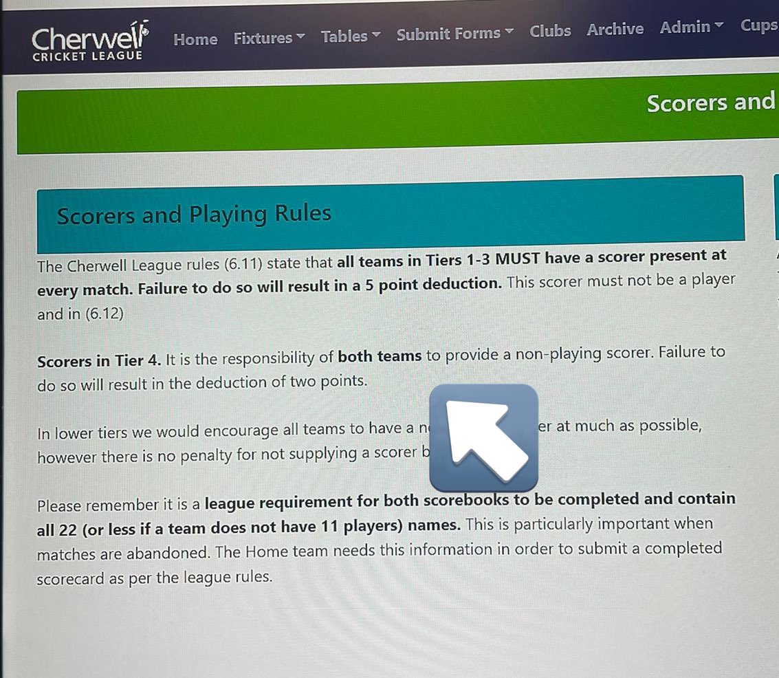 Ed White (@edwhite2507) on Twitter photo <a href="/OxMailLiamRice/">Liam Rice</a> anyone at <a href="/OxfordMailLive/">Oxford Mail Live</a> able to look into why <a href="/Cherwellcricket/">Cherwell Cricket League</a> changed rules mid-season. Started backdating docking clubs points for failing to provide scorers?
Photos taken days apart this week 🤔 Not seen anything like this in 10 years covering local cricket <a href="/OxMailLiamRice/">Liam Rice</a> anyone at <a href="/OxfordMailLive/">Oxford Mail Live</a> able to look into why <a href="/Cherwellcricket/">Cherwell Cricket League</a> changed rules mid-season. Started backdating docking clubs points for failing to provide scorers?
Photos taken days apart this week 🤔 Not seen anything like this in 10 years covering local cricket