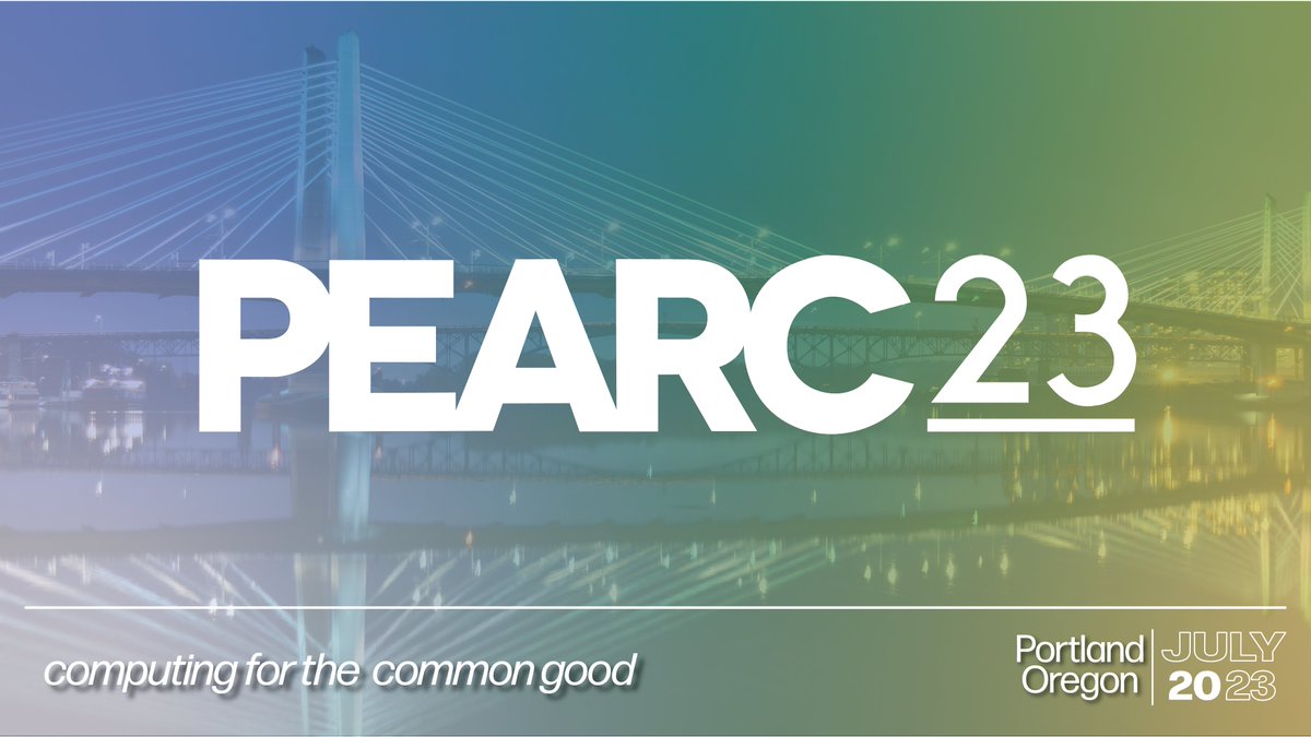 FABRICtestbed's tweet image. #PEARC23 will take place in Portland, OR from July 23 - 27. This year's theme is #Computing for the Common Good. #researchcomputing #cloudcomputing #cyberinfrastructure #networking #computing
pearc.acm.org/pearc23/