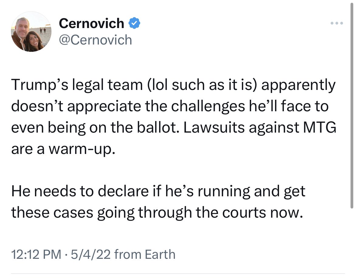 Cernovich on Twitter: "Yep. They tried it on MTG and it didn’t work