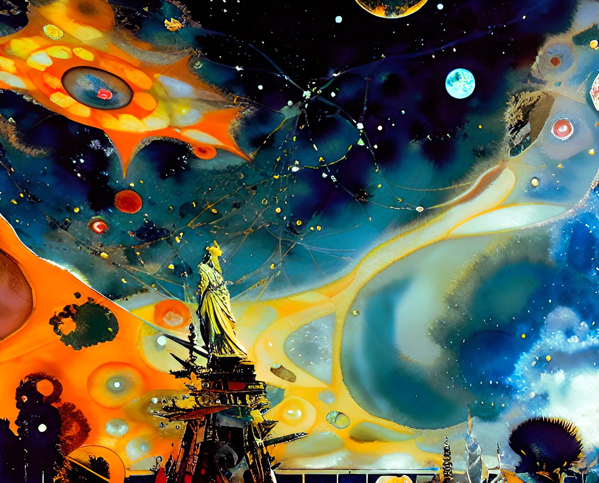 xalieri's tweet photo. What we want from space. Set 1, 1 of 3
#FalseColorImages #Spacescapes #SpaceEscapes #IWantToGo #HereForTheView #WeirdArt #PsychologicalLandscape #ImSureItMustMeanSomething
#DarkArts #DigitalArt #AIAssistedArt #AIArt #WomboDream #StableDiffusion https://t.co/1s8N8fb4Iz