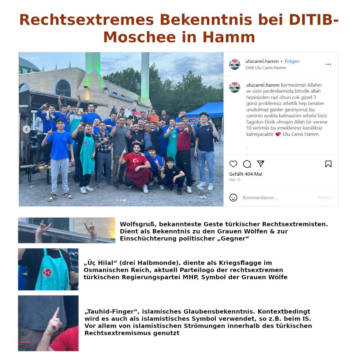 VoiceKurdistan_'s tweet image. Turkish fascists of the #GreyWolves in #Hamm organise themselves in the #Ditib mosques because the municipalities and the federal government consider Ditib mosques as places of worship although they are breeding grounds of Turkish fascists.