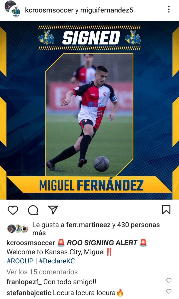 O excéltico Miguel Fernández (<a href="/miguicelta5/">Miguel Fernández</a>) vivirá a experiencia norteamericana.

É novo xogador do <a href="/KCRoosMSoccer/">Kansas City Soccer</a> 

Moita sorte, canteirán!