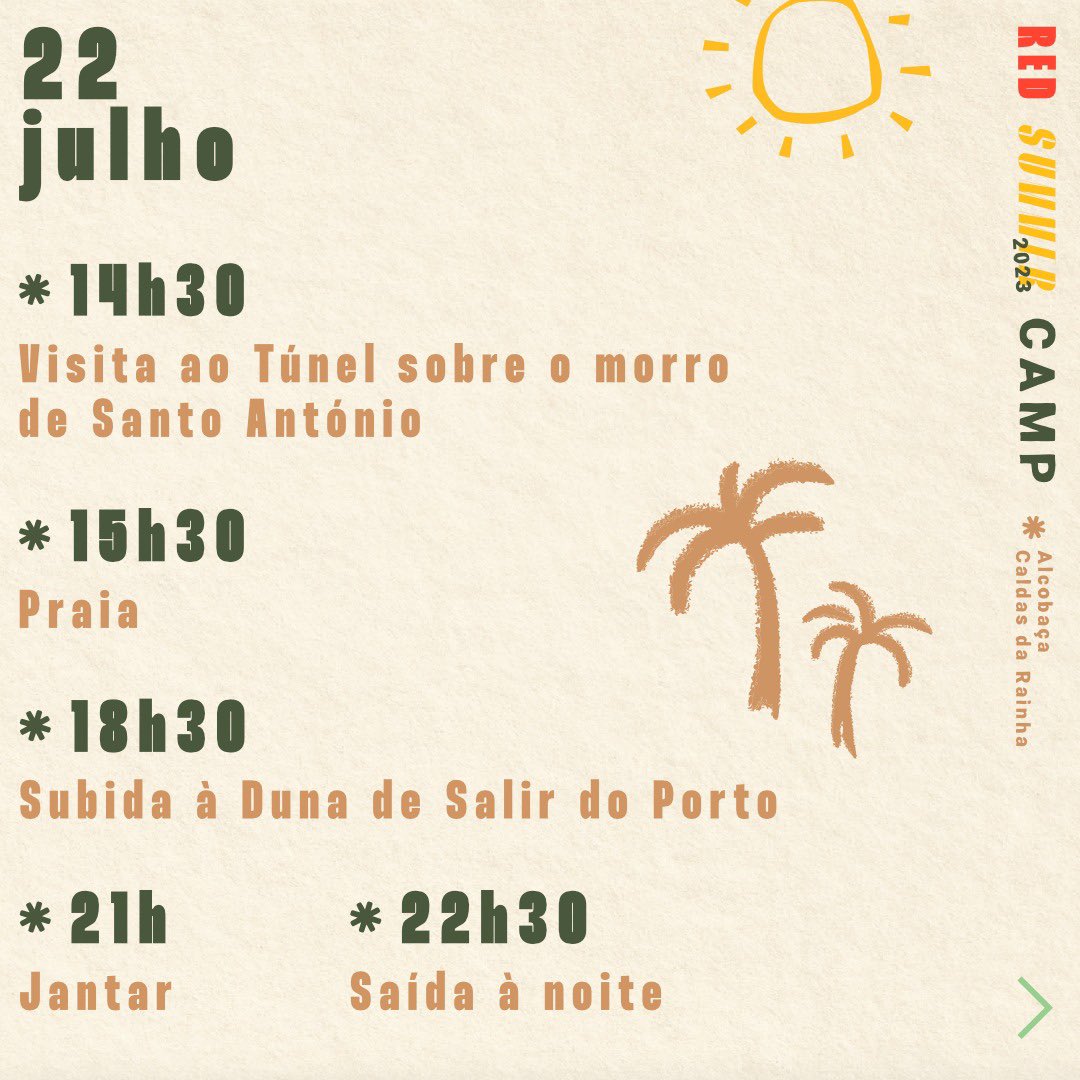 fleiriajs's tweet photo. 😎 Red Summer Camp ☀️

Está a chegar o tão esperado acampamento da nossa Federação 🫶🏻

Consulta o nosso programa e junta-te a nós 🏖️ https://t.co/HDDVoeZPJs