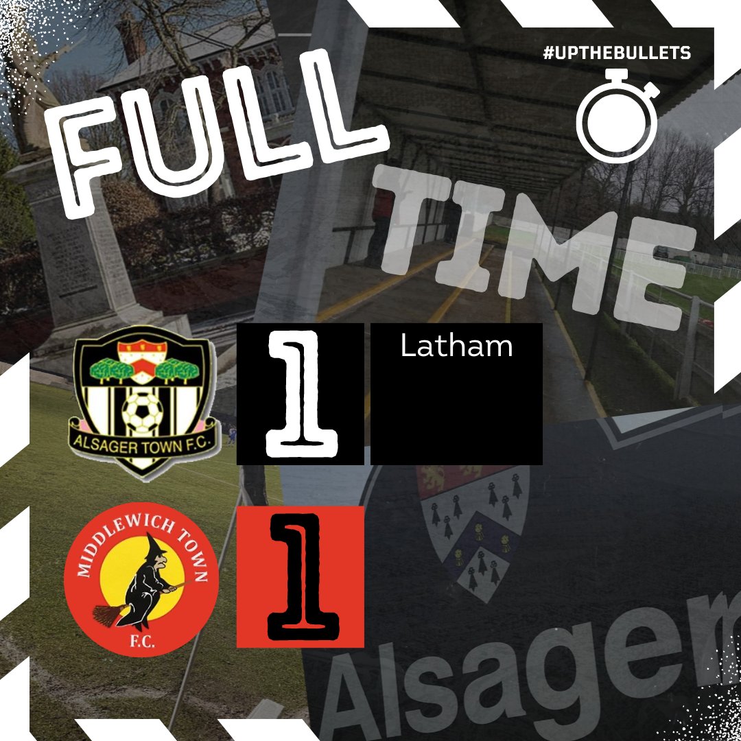 alsagertown_fc's tweet photo. FULL TIME | 
The Bullets 1️⃣ 
Middlewich Town 1️⃣ https://t.co/9Qh2GIFDaU
