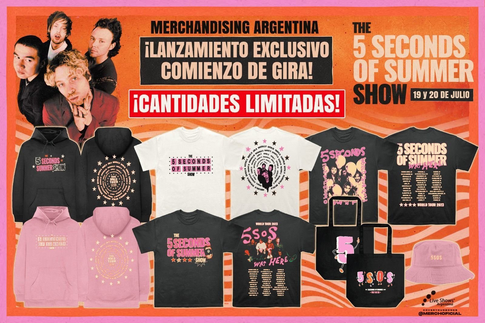 5SOS Brasil on Twitter "Merch oficial que será vendido no show da