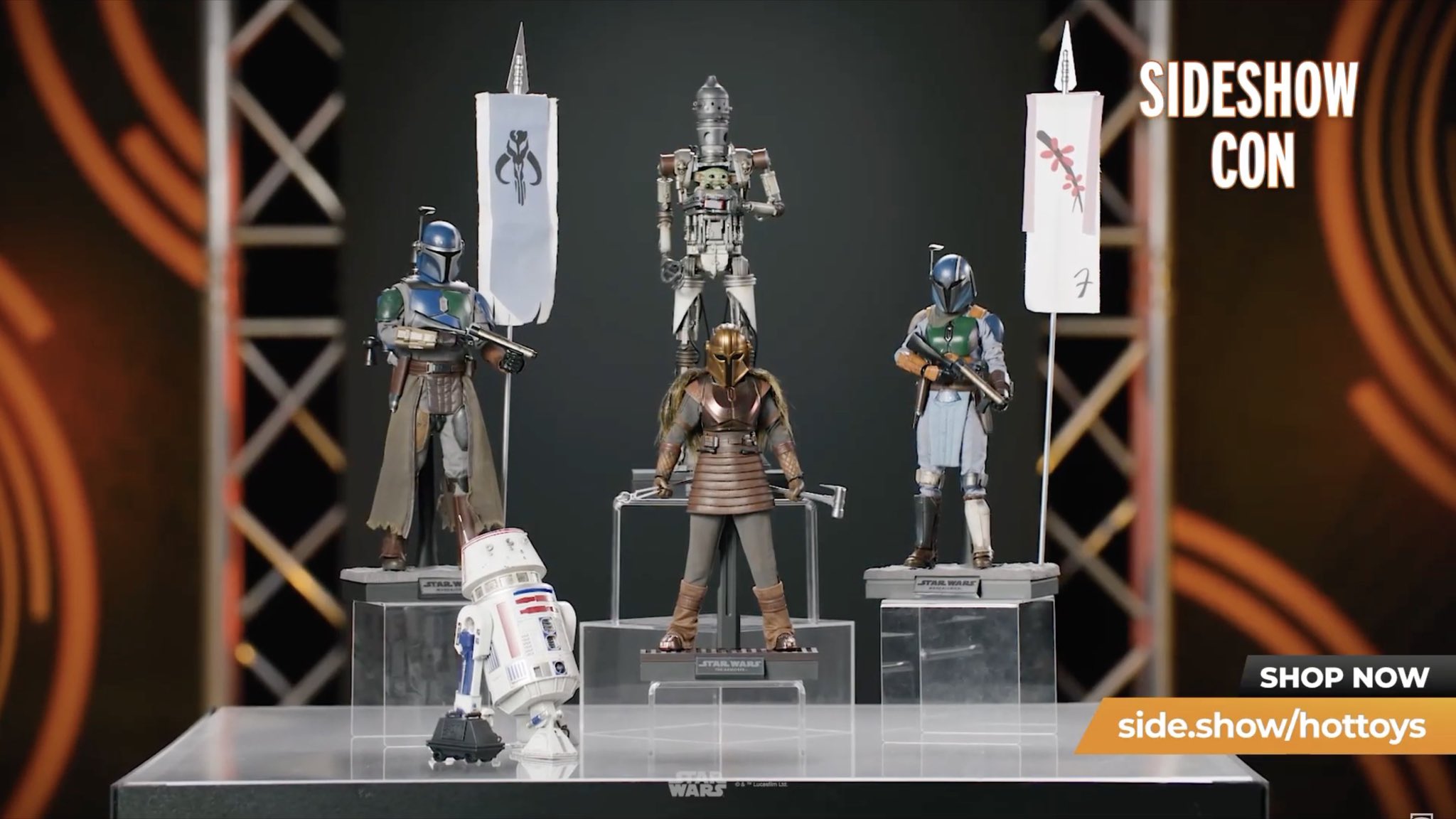 Hot Toys Deluxe Set Mandalorian 1/4 Con Grogu Star Wars | Envío Gratis
