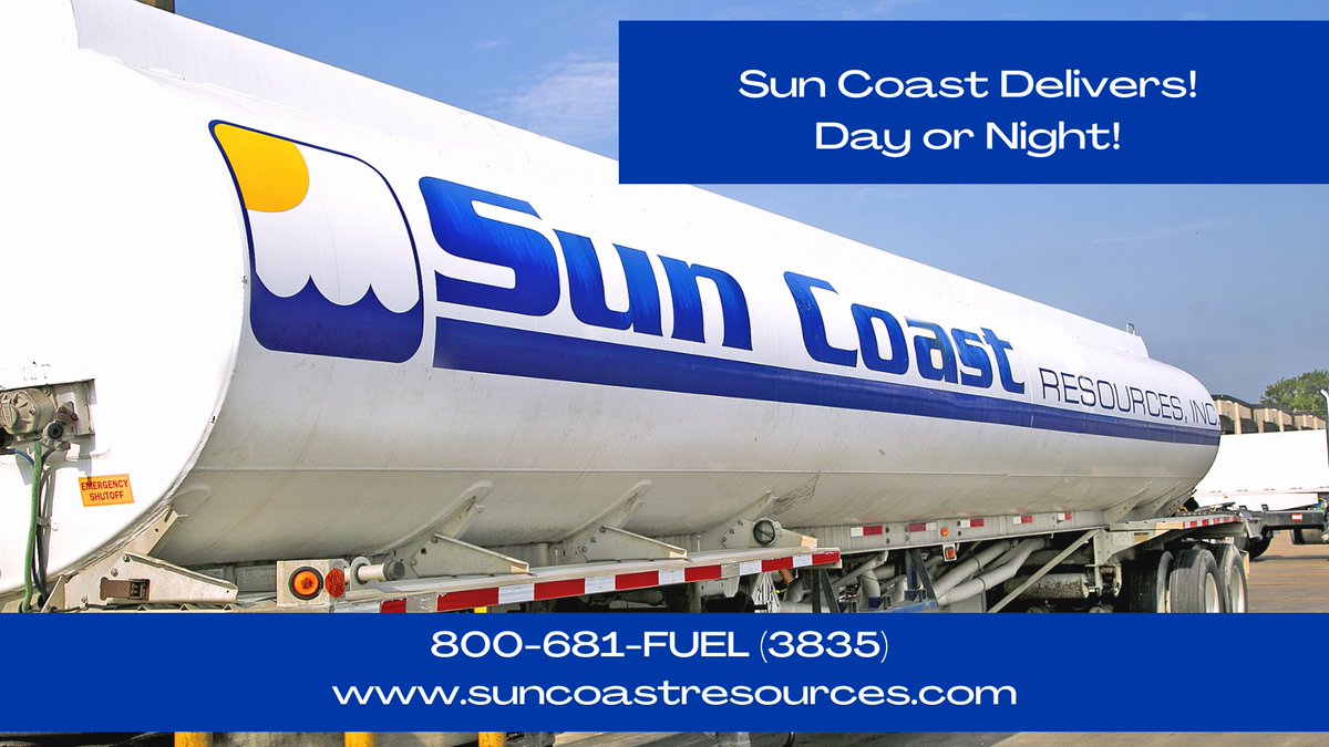 Please call us for your fuel, propane, and potable water needs!
☎️800 - 677 - 3835 Ext. 567

#SunCoastDelivers