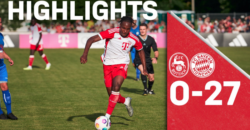 FCBayernEN's tweet photo. The highlights from tonight's 27-0 win over Rottach-Egern 🎥

#MiaSanMia