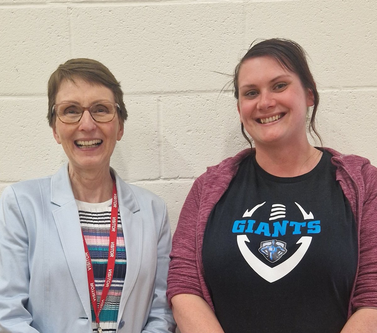 MrsVFlynn's tweet photo. Met Helen Sharman today🧪🚀👩‍🚀! Such a pleasure listening to her talk so passionately about STEM careers. Sadly I look awful in the picture as it was taken after sports day 😅 #edutwitter #STEMeducation #Space https://t.co/2f290WW4Yf