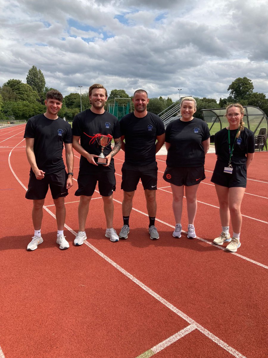 MissSStevensPE's tweet photo. Sports Day with the dream team today!👊🏼 Followed up with Sports Personality Awards this evening🌟 safe to say my legs are tired after a looong day but the most rewarding day celebrating our students 😁 https://t.co/wy9Bh90K1c