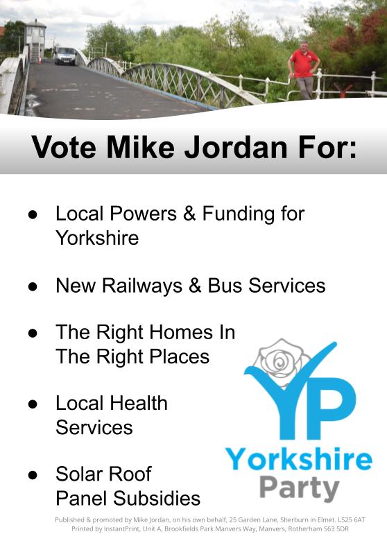 Yorkshire_Party's tweet photo. Use your vote today for
Transport
Housing
Green Energy
Local Health Services
Yorkshire
#YorkshireParty candidate for #SelbyandAinsty #mikejordan https://t.co/ndFltORoF2