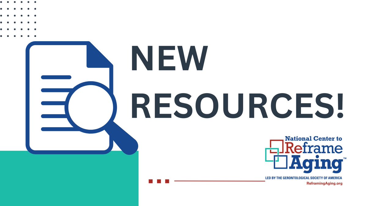 ReframingAging's tweet image. Two newly updated resources are now available! Learn more about our collaborations with the E4 Center of Excellence for Behavioral Health Disparities in Aging at Rush University and FrameWorks Institute: reframingaging.org/Resources/Usef…