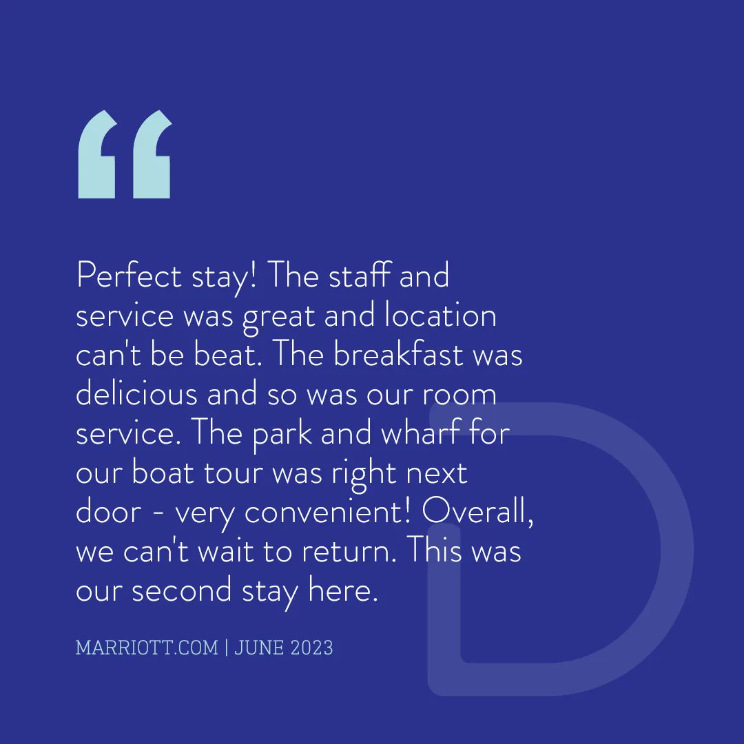 It makes us happy to make you happy!

Thank you for sharing your experience with us. We strive to make every guest feel like you did during your stay and look forward to welcoming you back.⠀⠀⠀⠀⠀⠀⠀⠀⠀⠀
⠀⠀⠀⠀⠀⠀⠀⠀⠀⠀⠀⠀⠀⠀
💬 Marriott | June 2023 | 5/5⠀⠀⠀⠀⠀