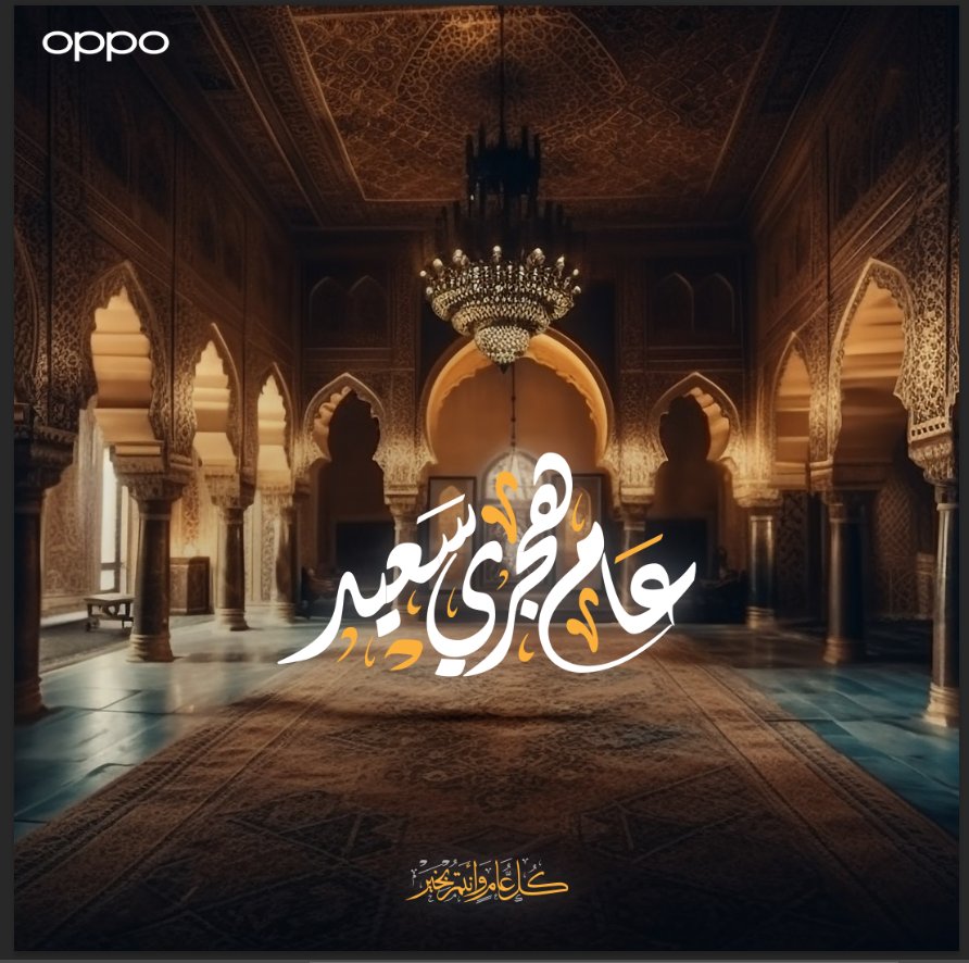 OPPOAlgerie's tweet photo. بأرق التهاني وأسمى الأماني وأطيب الذكريات OPPO الجزائر تهنئكم بحلول العام الهجري الجديد https://t.co/Hk8mj5WrBW