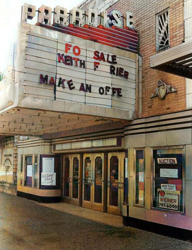 Via Retro QC: This is the Paradise Theater in Moline. Sadly, this 720-seat theater was demolished in 1983 and is now a vacant lot. As the famous song goes, "They paved Paradise and put up a parking lot." This is why QC PastPort is here.