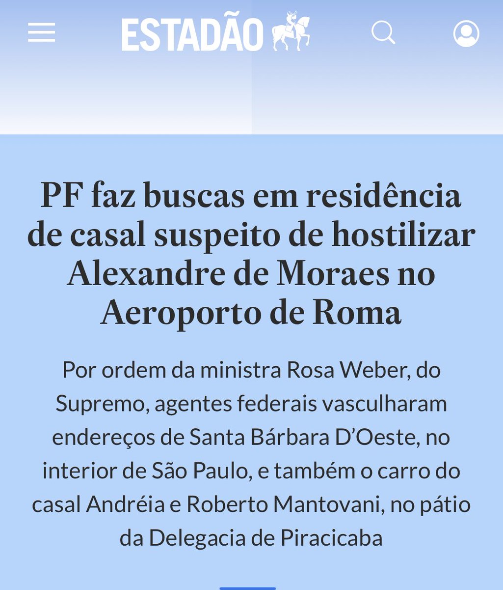 heliobeltrao's tweet photo. A suposta contravenção ou suposto crime ocorreu na Itália. O STF ordenou que a polícia efetuasse estas buscas em residência de suspeitos NO BRASIL, em uma interpretação controversa e em tempo recorde sobre a possibilidade de aplicar-se o instrumento da extraterritorialidade para investigar e julgar um caso de competência de outra jurisdição. 

Por falar nisso, onde está o vídeo do ocorrido?