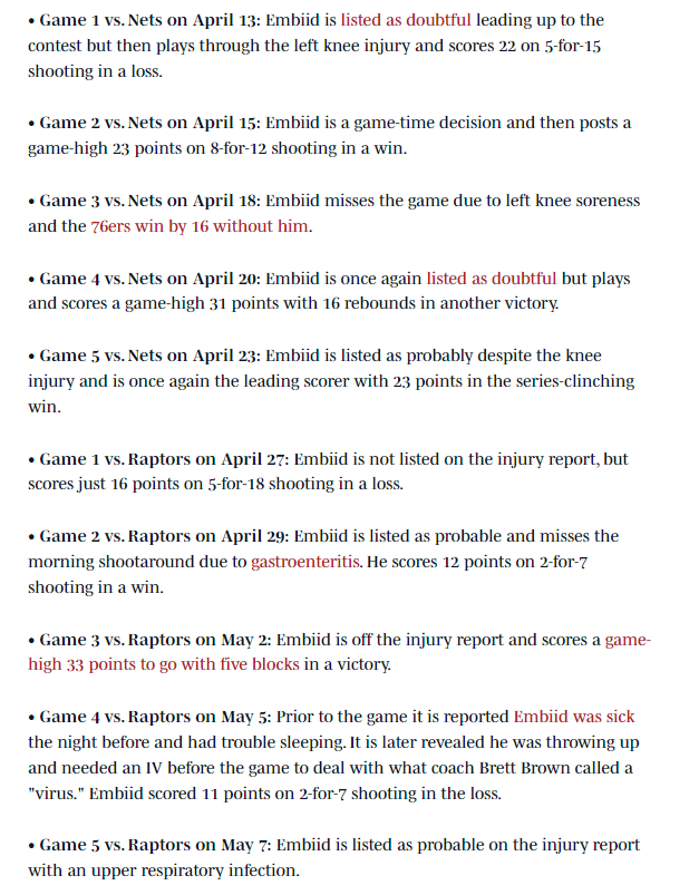 Slightly Biased on Twitter "this is absolutely insane for one (two series long) postseason run