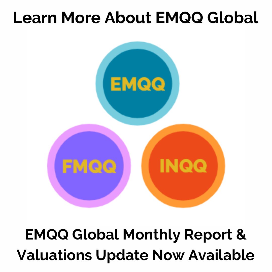 EMQQ Global Monthly Report &amp; Valuations Update Now Available. 

It also highlights some important emerging market tech news, forecasts, and valuation predictions. 

Click the link below to learn more! 
hubs.ly/Q01XkChR0