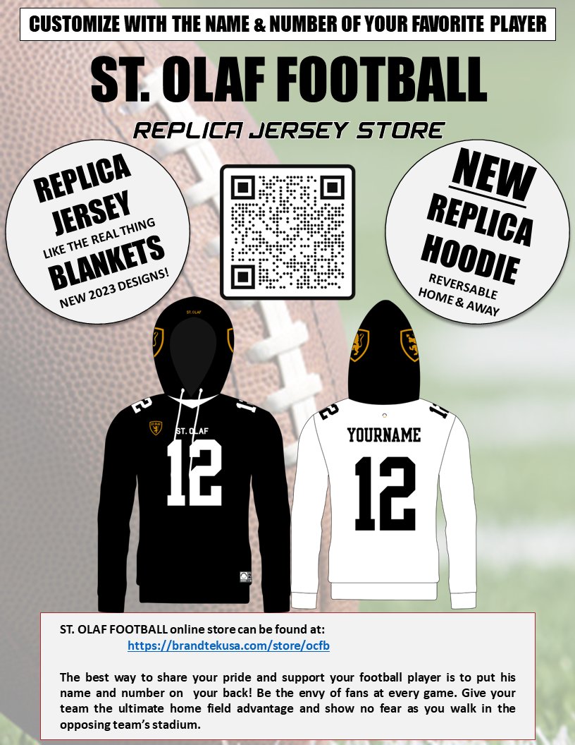 Pro3Powered's tweet image. Your store is open, @StOlafAthletics! Players, coaches, &amp;amp; fans, don't miss out! Your store closes on 7/23. Go to brandtekusa.com/store/ocfb to order your team apparel &amp;amp; accessories today!