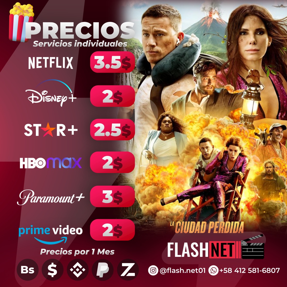 Flash_Net01's tweet image. Disfruta del Mejor Servicio Streaming 🍿💯📽️💫 Pide tu cuenta o promociones activas walink.co/f85ea3