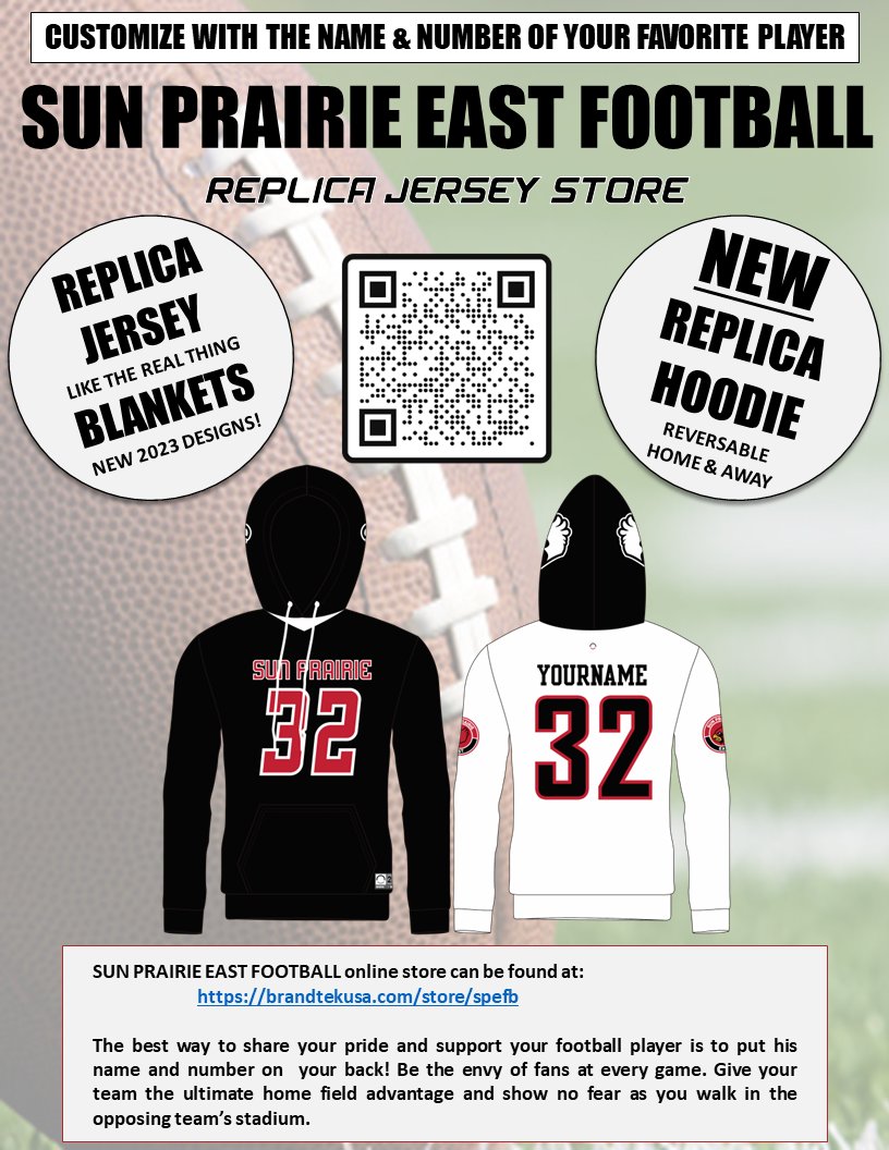 Pro3Powered's tweet image. Your store is open, @SunPrairieFB! Players, coaches, &amp;amp; fans, don't miss out! Your store closes on 7/23. Go to brandtekusa.com/store/spefb to order your team apparel &amp;amp; accessories today!
