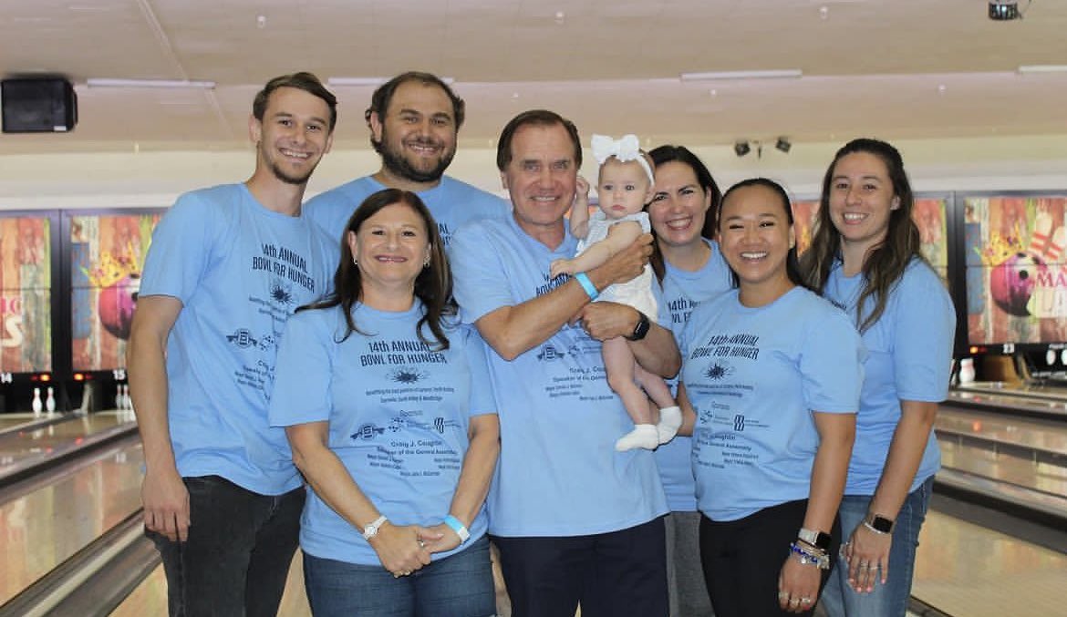 SpeakerCoughlin's tweet photo. From my family, and on behalf of all the families who will benefit, many thanks to everyone who donated and supported our 14th annual #BowlForHunger event last night. We raised a record amount for local food banks. It was a wonderful evening with friends, old and new. https://t.co/02bYYsmfU6