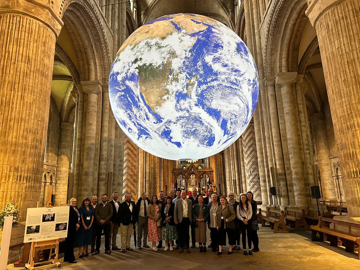 A wonderful evening @durhamcathedral with the @nafd_education Summer School students. Tour of the cathedral and a chance to see the amazing Gaia installation followed by a fabulous dinner. #EarthArtwork #Gaia #AlwaysLearning