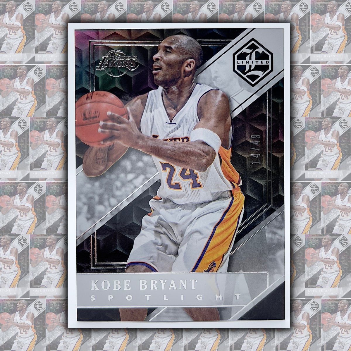 Late Post Cardboard Pickups!

2015-16 Panini Limited Spotlight (Silver Parallel #'d to /49) - Kobe Bryant

#CardBoardPickups #Panini #PaniniLimited #Spotlight #Kobe #Bean #KobeBryant #mambamentality #LakerLegend #LakerNation #thehobby #sportscards