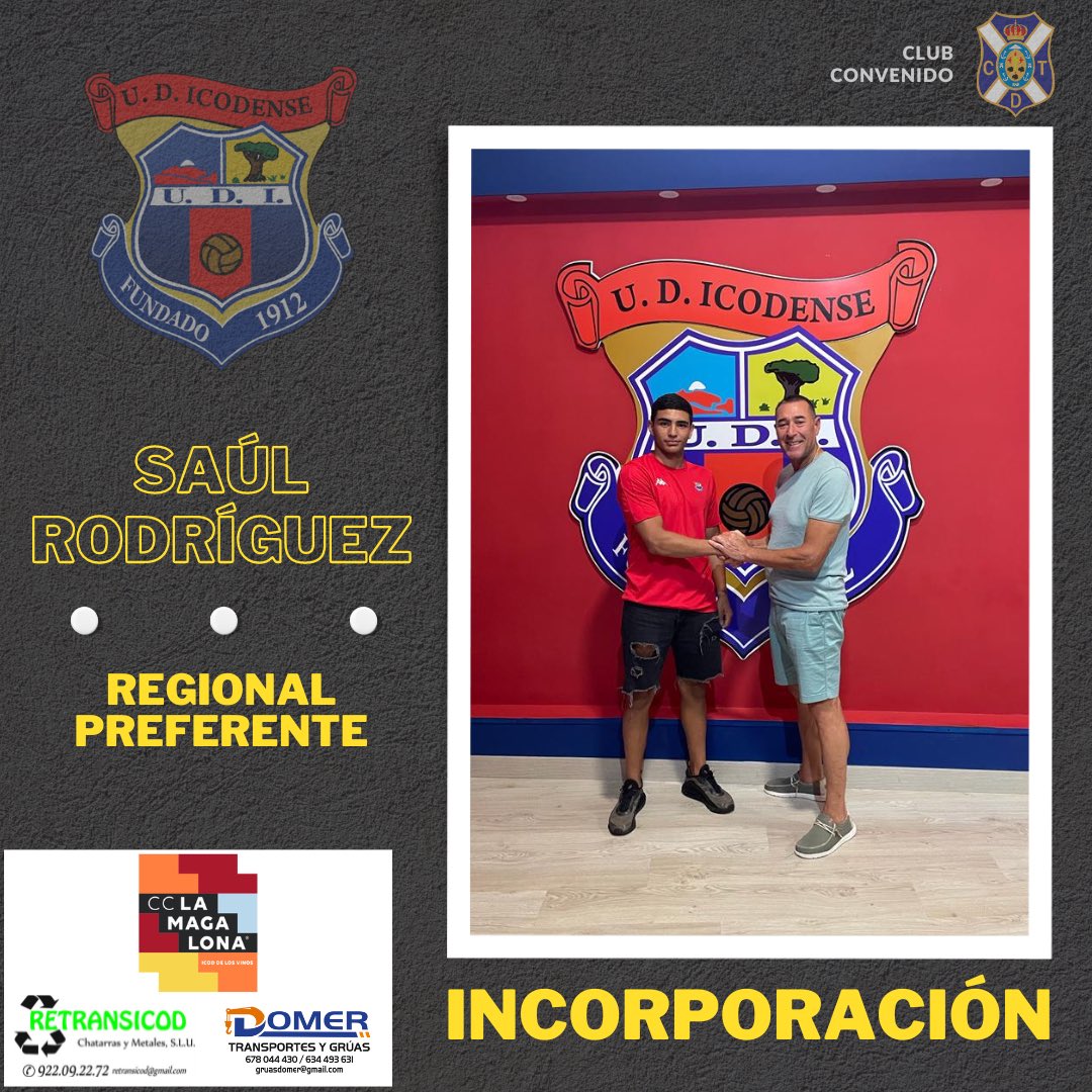 IcodenseOficial's tweet photo. | ✍🏼
NUEVA INCORPORACIÓN
Saúl se convierte en otra de nuestras incorporaciones para la defensa en esta nueva temporada ⚽️
Con su poderío físico estamos convencidos de que nos dará grandes tardes en El Molino.
¡Bienvenido! ❤️💙
#VamosIcodense 🔴🔵 https://t.co/snnqVbguRP