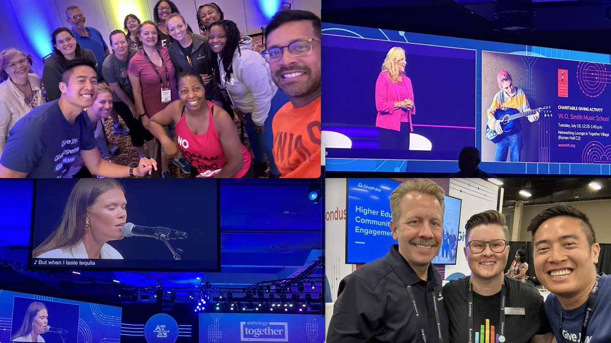 givepulse's tweet image. Yay to Day 2 @AnthologyInc #AT23 kicking off early with chair yoga, panel on digital transformation and the student impact, Nicolle Galyon of @nicatnitemusic sharing her story and dedicating some songs to ai, great fellowship at the exhibit hall and much more!

#HigherEd #EdTalk